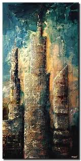 Abstract And Modern Paintings Osnat Fine Art Abstract City Modern Painting City Art