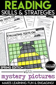 Students Will Love Practicing Important Reading Skills And Strategies With These Spring Themed Color By Code M Reading Skills Authors Purpose Reading Classroom