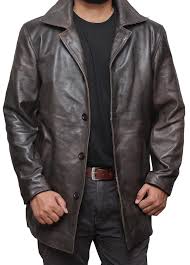 Amazon Com Brown Distressed Front Pockets Super Natural Real Leather Jackets Best Seller Clothin Brown Leather Jacket Men Leather Jacket Leather Jacket Men
