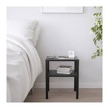 Knarrevik Black Bedside Table 37x28 Cm Ikea Small Nightstand Black Bedside Table Metal Nightstand