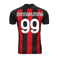 Leistungsdaten aktuelle saison von gianluigi donnarumma (ac mailand) einsätze tore vorlagen karten alle wettbewerbe. Kinder Fussball Gianluigi Donnarumma 99 Heimtrikot Rot Schwarz Trikot 2020 21 Hemd