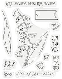 Gemini - Birthday Month Floral Stamp and Die - May Lily Of The Valley