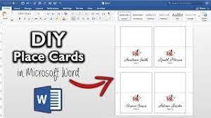 Or, buy a calligraphy pen from the office supply or craft store and practice. How To Make Place Cards In Microsoft Word Diy Table Cards With Template Youtube