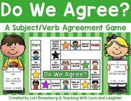 Subject X2f Verb Agreement Center Game Subject Verb Agreement Subject And Verb Subject Verb Agreement Activities