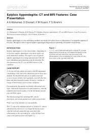 Check spelling or type a new query. Pdf Epiploic Appendagitis Ct And Mri Features Case Presentation