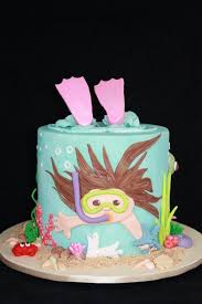 Under The Sea Theme Pool Cake Themed Cakes Pool Party Cakes