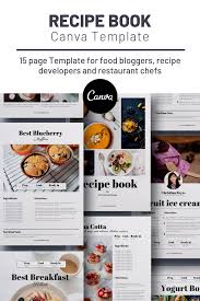 Recipe Book Cookbook Template Canva Template Recipe Cards Etsy Recipe Book Cookbook Template Recipe Book Templates