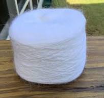rabbit hair/Angora. Color White. 50% Angora,40% Wool, 10% Nylon. Weight 30gr