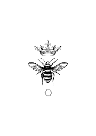 The Honey Queen Bee Fine Art Print Queen Bee Tattoo Bee Tattoo Bee Illustration