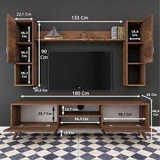 rani a9 duvar rafli kitaplikli tv unitesi duvara monte dolapli modern tv unit decor wall tv unit design tv unit interior design