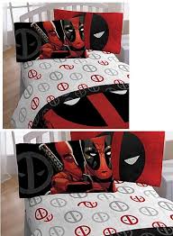 Kids At Home Marvel Deadpool Bedding 4 Piece Full Size Boys Children Bedroom Bed Sheet Set Buy It Now Only 49 99