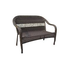 Danrelax 7 pieces outdoor patio conversation furniture set, sectional black pe rattan wicker sofa furniture set with cushions and coffee table for backyard lawn bistro poolside garden, blue. Shop Garden Treasures Severson Steel Patio Loveseat At Lowes Com Patio Loveseat Love Seat Outdoor Wicker Furniture