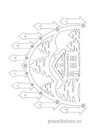 новогодние украшения на окна из бумаги своими руками шаблоны Domik1 Jpg 595 842 Pixeles Ukrashenie Okon Trafarety Rozhdestvenskie Raskraski