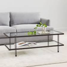 Clear, tempered glass shelf and top. Fulton Coffee Table