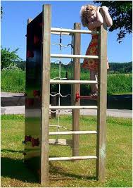 Kletterturm Mit Kletternetz Kletterwand Reckstange Leiter Spielturm Holz Multi Kletterturm Garten Kletterwand Und Reckstange