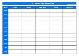 Planning vierge menu de la semaine recettes cookeo. Semainier A Imprimer Calendrier Best