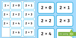 Great practice for your times table facts on the go! Two Times Table Flashcards