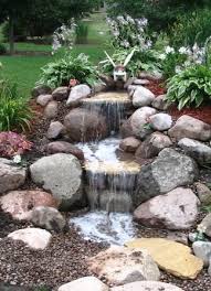 Ideas for adding a waterfall to your garden. Pondless Backyard Waterfall Pictures Backyard Pond Pondless Waterfall And Water G Water Features In The Garden Waterfalls Backyard Small Backyard Landscaping