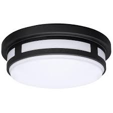 Do you think home depot flush mount light seems to be great? Hampton Bay 11 Inch Round Black Led Flush Mount Light Indoor Outdoor 830 Lumens Wet Rated The Home Depot Canada