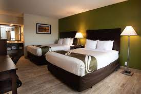 Midscale, highway motel near clearwater mall, rated average, $$, free parking, free hot breakfast, free wifi, outdoor swimming pool. Quality Inn Suites St Petersburg Clearwater Airport Hotel