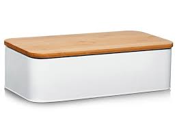 Zeller Brotkasten Metall Mit Bamboo Deckel 1 Brotkasten Kasten Metall