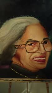 An original oil painting of Rosa Parks