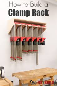 Carpentry projects diy wood projects wood crafts diy crafts woodworking techniques adjustable length clamp provides pressure from all four sides for big projects like gluing table tops and shelving. How To Build A Clamp Rack Fixthisbuildthat