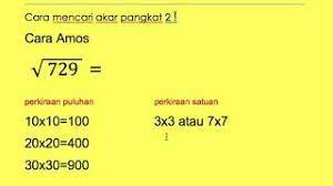 Untuk mencari akar kuadrat dari. Akar 729 Youtube