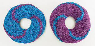 To get the knitting patterns, scroll down the page to the individual pattern you want and click on the link to that pattern. Adventures In Mathematical Knitting American Scientist