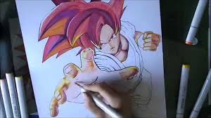 Dbz How To Draw Goku Super Saiyan God Comment Dessiner Goku Goku Drawing Goku Super Saiyan God Goku Super Saiyan