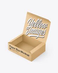Download Opened Kraft Box Mockup In Box Mockups On Yellow Images Object Mockups