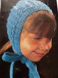 Babies Children Knitting Pattern Hats Bonnets and Caps DK 3-8 Years Vintage 