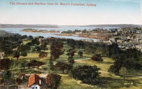 Vintage Woolloomooloo C 1880 View Looking Across The Domain To The Bay And Garden Is History Australia Cove
