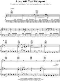 Joy Division Love Will Tear Us Apart Sheet Music In D Major Transposable Download Print Sku Mn0077786