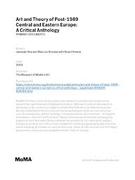 In this page you find: Cee Art And Theory Of Central And Eastern Europe