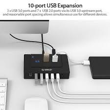 Orico 10 Port Hub 3 Port Usb 3 0 7 Port Usb 2 0 Usb Usb Gadgets 10 Things