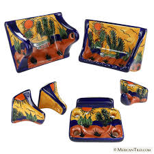 Handcrafted talavera bathroom sinks inspired by mexican culture will make you change your mind about rustic style. Mexican Tile On Sale All Southwest Porcelain Bathroom Accessories In One Page