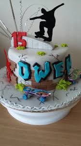 I decided to make a skateboard cake instead of taking the easy route and making a sheet cake with figurines on it. Skateboard Birthday Cake Skateboard Cake Boy Birthday Cake Birthday Cake Kids