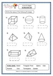 grade 4 maths resources 8 2 geometry 2d and 3d shapes printable worksheets lets share knowledge