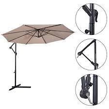 Goplus Parasol En Fer Et En Polyerster Parasol De Jardin Avec 8 Baleines Pour Plage Cafe Balc En 2020 Parasol Meubles De Patio Meuble Jardin