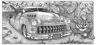 The second step is to ink the …. Humantree Com The Art Of Jeral Tidwell Artwork Hot Rod Stuff Car Drawings Car Artwork Lowbrow Art
