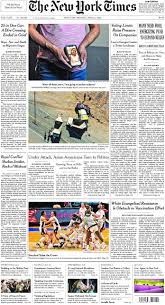 Log in and click account. access the replica edition under what's included on your account page. The New York Times International Edition In Print For Tuesday April 6 2021 The New York Times