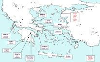World of Mythology — Map of Homeric Greece