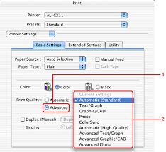 making changes to printer settings
