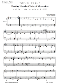 People Help The People Birdy Sheet Music Destiny Islands Kingdom Hearts Chain Of Memories Ost Stave Preview 1 Chain Of Memories Kingdom Hearts Kingdom Hearts Characters