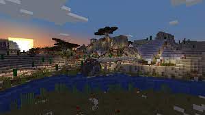 It would be called an oasis, and depending on the surrounding biomes its geographical shape and blocks would change. My Survival Desert Oasis Minecraft