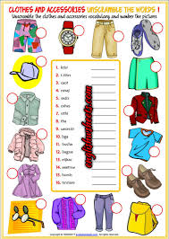 Just input any combination of letters in the search box above and it will show you how many meaningful words can be formed by unscrambling those letters. Clothes And Accessories Unscramble The Words Worksheets