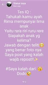 Latest collection of awesome status to express your feelings and situation on whatsapp. Terbaru 10 Tebak Tebakan Menjebak Cocok Dipakai Untuk Tantangan Di Status Wa Fb Ig