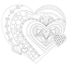 The designs within this coloring book for grownups range in complexity, from simple designs for beginners to more complex detailed designs for more experience coloring book enthusiasts. Heart Adult Coloring Page Stock Vector Illustration Of Line 71656998