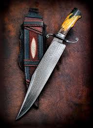 Jim bowie salió herido y tuvo dificultades para usar pistolas. Bowie 14 Damascus Turkish Knife Bowie Knife Hunting Knife